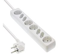 InLine 16481W 8presa(e) AC 1.5m Bianco - prolunghe (1,5 m, 8 presa(e) AC, Bianco, Plastica, 3500 W, Bianco)