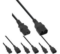 InLine 16605 - Prolunga per unità a Freddo, C13 a C14, 0,5 m (Confezione da 4)