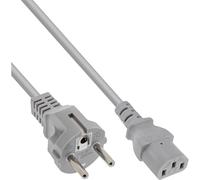 InLine 16651S cavo di alimentazione Grigio 1 m CEE7/7 Accoppiatore C13