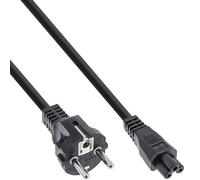 InLine® 16656T - Cavo di Alimentazione per Notebook, 3 Poli, Colore: Nero, 0,3 m