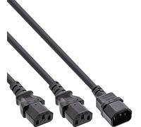 InLine 16657L cavo di alimentazione Nero 5 m Accoppiatore C14 2 x Attacco C13