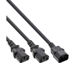 InLine 16657L cavo di alimentazione Nero 5 m Accoppiatore C14 2 x Attacco C13
