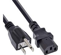 Inline 16658J - Cavo di alimentazione Giappone a spina per dispositivi a freddo C13, 3 poli, per alimentazione in Giappone, adatto per PC, monitor, audio, nero, 1,8 m, 16658J