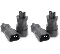 InLine 16723B - Adattatore di alimentazione IEC 60320 C14/C5, 3 poli per dispositivi freddi/notebook (Confezione da 2)