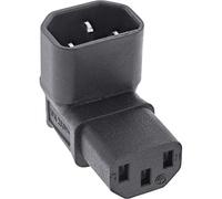 InLine® 16723F - Adattatore di alimentazione IEC 60320 C14/C13, angolo superiore/inferiore, 3 poli