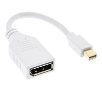 InLine® 17150W - Cavo Adattatore Mini DisplayPort Maschio a DisplayPort, 4K2K, 0,15 m, Colore: Bianco
