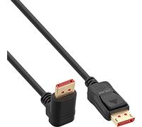 InLine ® 17152U Cavo DisplayPort 1.4, 8K4K, angolato verso il basso, nero/oro, 2 m