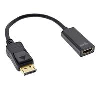 InLine Adattatore DisplayPort maschio a HDMI femmina 17198C – DP 1.1, audio, cavo 15 cm