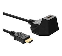 InLine 17532S - Prolunga HDMI ad alta velocità con Ethernet, 4 K2K, maschio/femmina, 2 m, colore: Nero/Oro