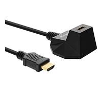 InLine 17533S Estensione HDMI con Stare in Piedi e Alta velocità con Ethernet, 4K2K Spina su cespuglio 3 m Nero/Oro