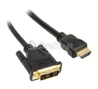 INL InLine® Cavo HDMI a DVI 18+1, dorato, 10m, nero, maschio / maschio, compati