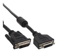 INL InLine® Cavo DVI-D 24+1 maschio / femmina, 5m, Dual Link, prolunga, nero