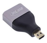 InLine 17991B adattatore per inversione del genere dei cavi HDMI A Micro HDMI D Nero Grigio NEW