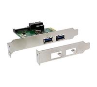 Inline 18424 Scheda USB 3.0, Staffa Low Profile Inclusa, Nero