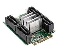 Inline 19319 Scheda Mini-PCI 2 M.2, 4 SATA 6 GB/S, Nero