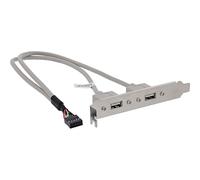 InLine 19745 Staffa Pci, 2 Porta USB 2.0 Esterne, Nero