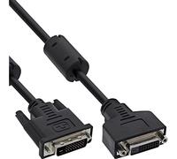 InLine 19945 Cavo DVI-D 24+1 Maschio a DVI-D 24+1 Femmina, Dual Link, 3M Nero