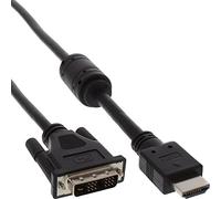 InLine 20056 Cavo HDMI Maschio a DVI 18+1 Maschio, 3M, Ferrite Nero