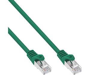 InLine 20061 Cavo Patch Lan, Sf/Utp, Cat.5E, 0.3 m, Verde