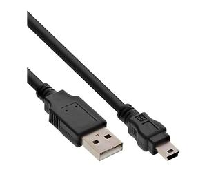 InLine 20079 Cavo Mini USB 2.0, Type-A Maschio a Type Mini-B Maschio, 5Pol, 5 m, Nero