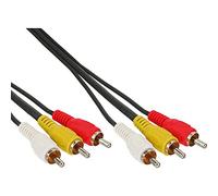 InLine 20184 Cavo Audio/Video 3X RCA Maschio/Maschio, 1.5 m, Nero