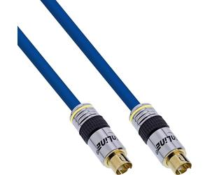 InLine 20189 Cavo S-Vhs, Mini Din 4Pin Maschio Dorato, 0.5 m, Blu