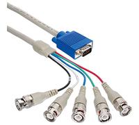 InLine 20283 Cavo VGA BNC, 5X BNC Maschio a Sub-D 15Pin Maschio, 10 m, Beige