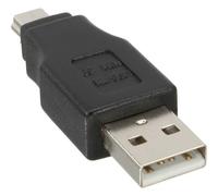 InLine 20314 Adattatore USB 2 Type-A Maschio a Mini USB 2 Type-A Maschio, Nero