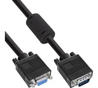 InLine 20362 Cavo S-VGA, Sub-D 15PIN HD Femmina a Sub-D 15PIN HD Maschio, 3M, 1X Ferrite Nero