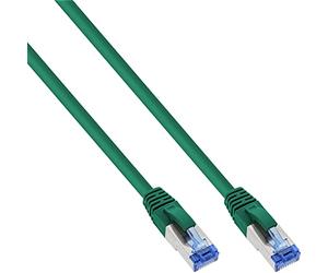 InLine 20401 Cavo Patch Lan, S/Ftp, Cat.6A, 500Mhz, Guaina Halogenfree, 3 m, Verde