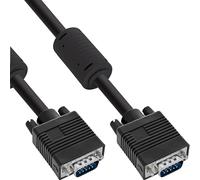 InLine 20435 Cavo S-VGA, Sub-D 15PIN HD Maschio a Sub-D 15PIN HD Maschio, 0.5M, 1X Ferrite Nero