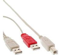 InLine 20457 Cavo USB 2.0, Sdoppiatore Y, 2X Type-A Maschio a Type-B Maschio, 1 M, Nero