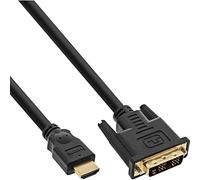 InLine 20491 Cavo HDMI Maschio a DVI 18+1 Maschio, 1.5M, Contatti Dorati Nero