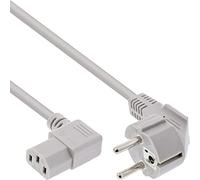 InLine 20567 Cavo Alimentazione, Spina Schuko CEE-7/7 90° a Presa IEC-320-C13 90° a Destra, 1.8 m, Nero