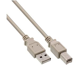 InLine 20648 Cavo USB 2.0, Type a Maschio a Type B Maschio, 1.8M, Bulk Beige