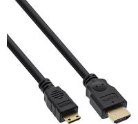 ITS 10 METRI Cavo Mini HDMI-High Speed, A/C, 3D, dorato, nero, M-M