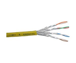 InLine 20674 Cavo LAN Cat.6, S/FTP, PIMF, 4 x 2XAWG 26/7, Flessibile, CU 100% Rame, Guaina PVC Gialla, Pull-Out Box 100 m, Nero