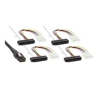 InLine Cavo Mini SAS, SFF-8087 a 4x SFF-8482 + alimentazione, 0,75m