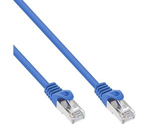 InLine 20775 Cavo Patch LAN, SF/UTP, Cat.5E, Guaina PVC, Cu 100% Rame, 1.5M Blu
