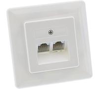 InLine 20975 Presa Muro ISDN per Applicazioni ad Incasso con Due Porte RJ45, Nero