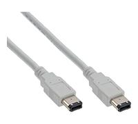 InLine 20977 Cavo FireWire Ieee1394, 6PIN Maschio a 6PIN Maschio, 400 MBit/S, 1.8M Bianco