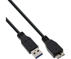 InLine 21040 Cavo USB 3.0, Type-A Maschio a Type Micro-B Maschio, 2 m, Nero