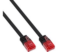 InLine 21091 Cavo Patch Lan Piatto, U/Utp, Cat.6, 10 m, Nero