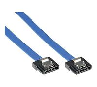 InLine 21227 Cavo SATA III 6 GB/s, SATA a SATA, 0.15M, Basso Profilo, Chiusura a Scatto Blu