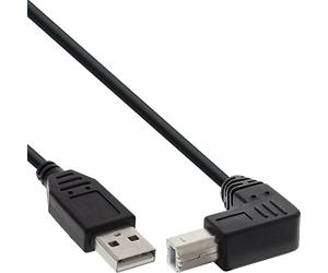 InLine 21292 Cavo USB 2.0, Type a Maschio a Type B Maschio Angolato V/Basso, 2M Nero