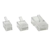 InLine 21396 Plug Modulare, Telefonico, Isdn a Crimpare su Cavo Piatto, Rj11, Nero