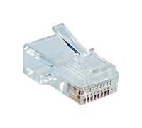 InLine 21400 Plug Modulare, Telefonico, Isdn a Crimpare su Cavo Piatto, RJ50, Nero