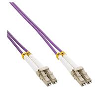 InLine 21421 Cavo Bretella Fibra Ottica Duplex, LC/LC, 50/125µm, OM4, 1M Nero
