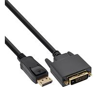InLine 21450 Cavo DisplayPort Maschio a DVI-D 24+1 Maschio, 3 m, Pin Dorati, Nero