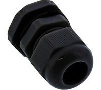 InLine 21488 Passacavo IP68 con Controdado PG 13.5, Nylon, 6-12 mm, 10 Pezzi, Nero